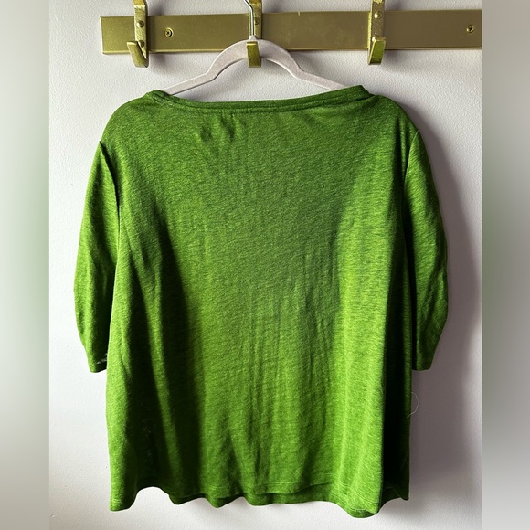 Chico’s Green Rouched Sleeve Top Size XXL - Picture 9 of 9